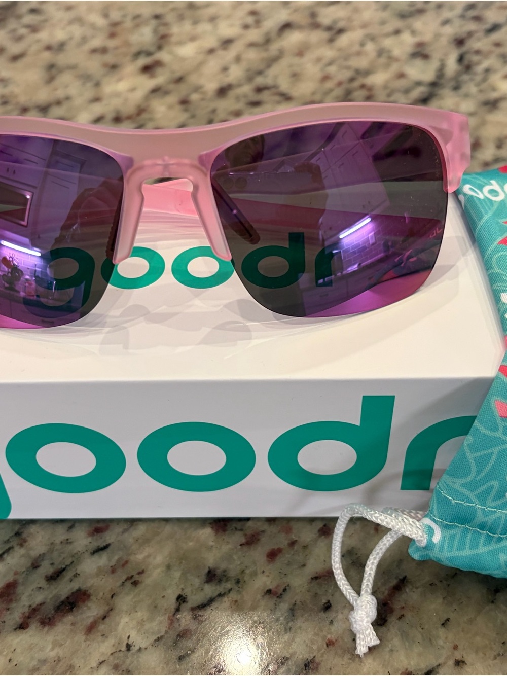 Goodr Polarized Pink Sunglasses with Mirror Lenses